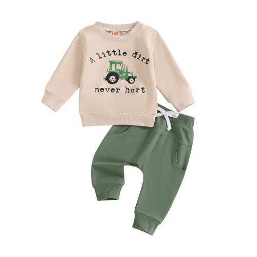 (12-18 Months, Khaki) Φθινοπωρινό σετ για 2 τεμάχια