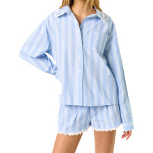 (XL, Blue) Γυναικείο Casual Σετ Καλοκαιρινά Ρούχα