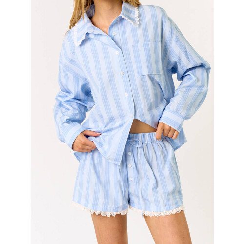 (M, Blue) Γυναικείο Casual Σετ Καλοκαιρινά Ρούχα 1