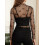 (L, Black) T-shirts longs transparents à bretelles. 7