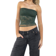 (S, Army Green) Tops en dentelle été streetwear