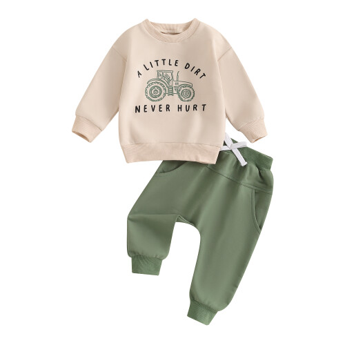 (3-4 Years, Khaki) Σετ φθινοπωρινών ρούχων για νήπια