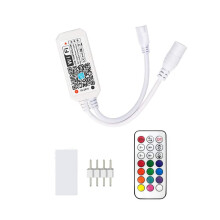 Guirlande lumineuse LED RGB de 6 m avec télécommande et application, synchronisation vocale/minuterie/musique, portée de 300 m, DC5-28V,