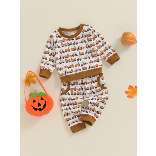 (12-18 Months, Brown) Ensemble 2 pièces pour Halloween. 2