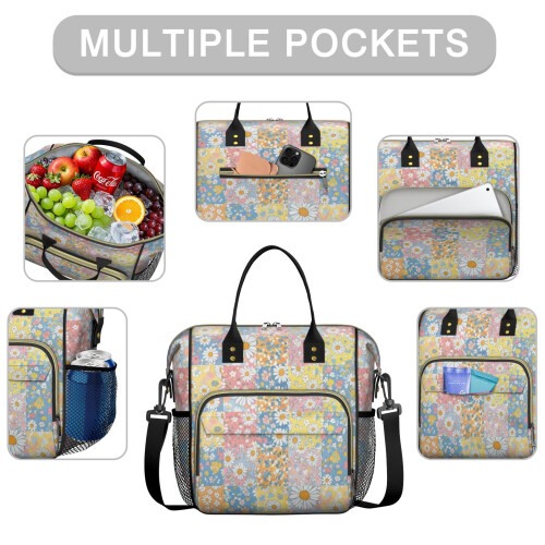 Pioneer Flower Floral Print Μονωμένο, Αδιάβροχο Γυναικείο Δοχείο Φαγητού για Δουλειά, 1