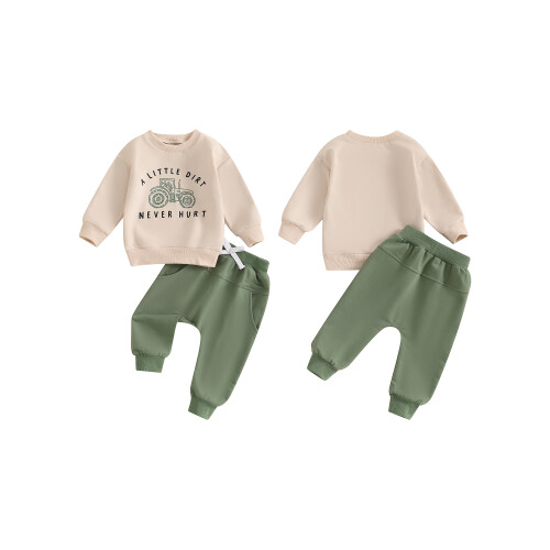 (12-18 Months, Khaki) Σετ φθινοπωρινών ρούχων για νήπια 2
