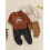 (18-24M, dark khaki) Σετ φθινοπωρινών ρούχων για νήπια 3
