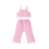 (3-4 Years, Pink) Ensemble d'été pour pantalon évasé. 1