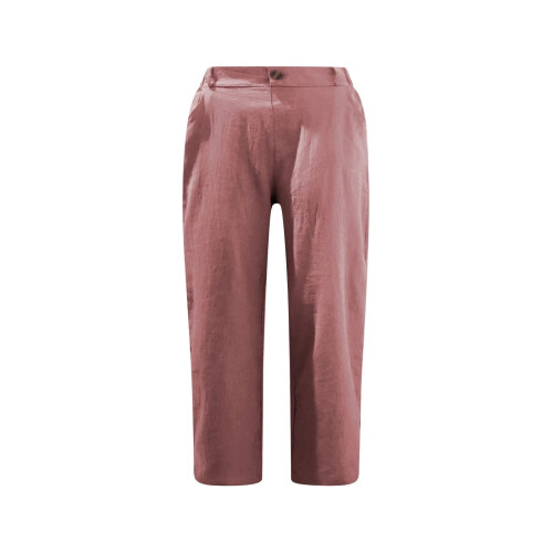 Damen-Hose mit weitem Bein, hoher Bund, gerader Schnitt, Freizeithose 1