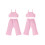 (2-3 Years, Pink) Ensemble d'été pour pantalon évasé. 2