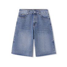 (XL, Blue) Short en jean les sorties.