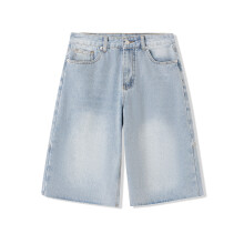 (L, Light Blue) Short en jean les sorties.