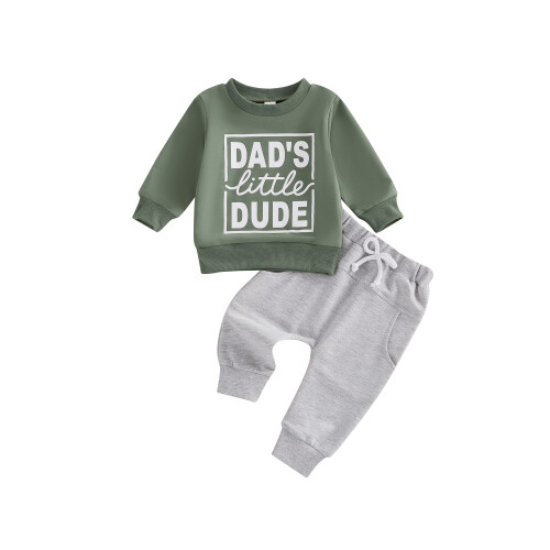 (18-24 Months, Green) Ensemble automne bébé (2 pièces)