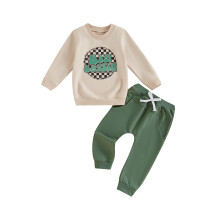 (3-4 Years, Apricot) Outfits voor grote en kleine neef: lange mouwen tops en elastische broeken voor jongens