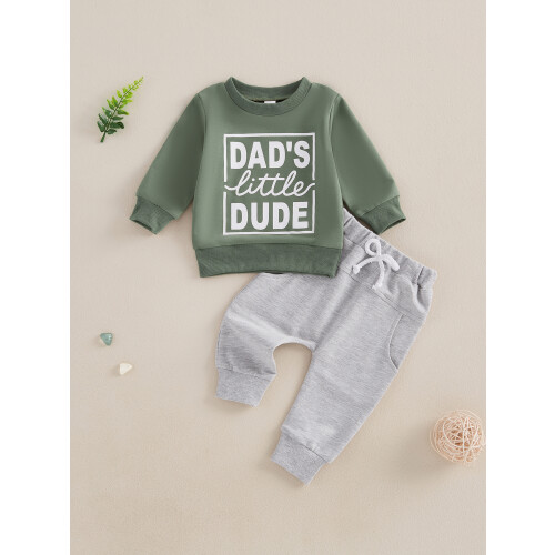 (6-12 Months, Green) Ensemble automne bébé (2 pièces) 2