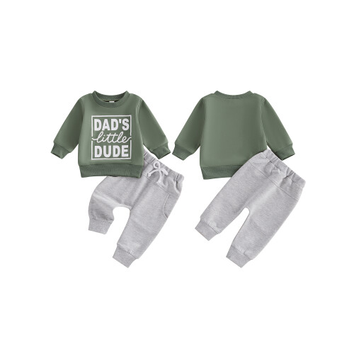 (6-12 Months, Green) Ensemble automne bébé (2 pièces) 1