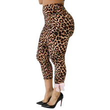 (M, Pink) Pantalon Capri pour femme, legging taille haute gainant, coupe slim, pantalon à nœud extensible