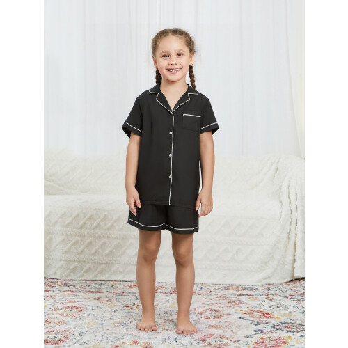 (8-9 Years, Black Kid) Pigiama coordinato per a contrasto. 2