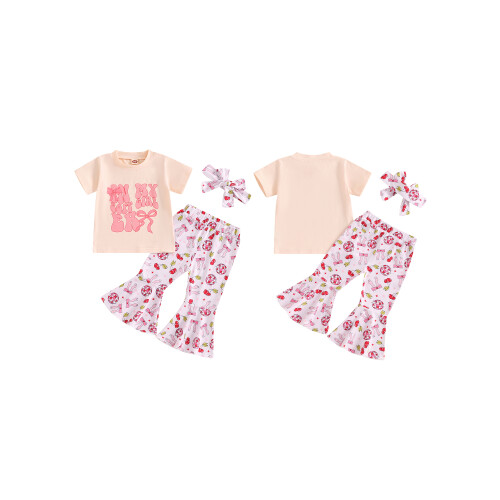 (3-4 Years, Pink) Éadaí Samhraidh do 3 phíosa 1