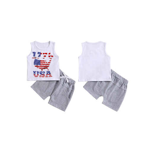 (3-4 Years, Gray) Conjunto de ropa y letras. 1