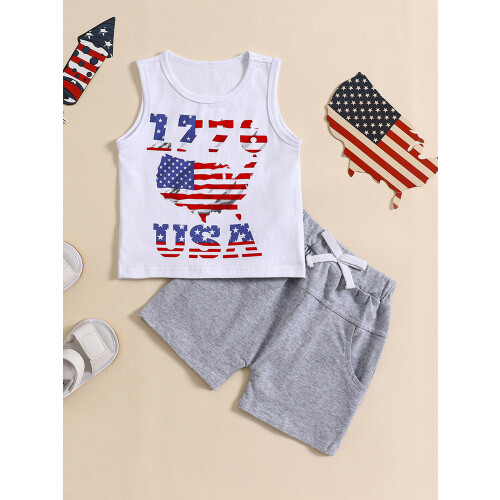 (3-4 Years, Gray) Conjunto de ropa y letras. 2