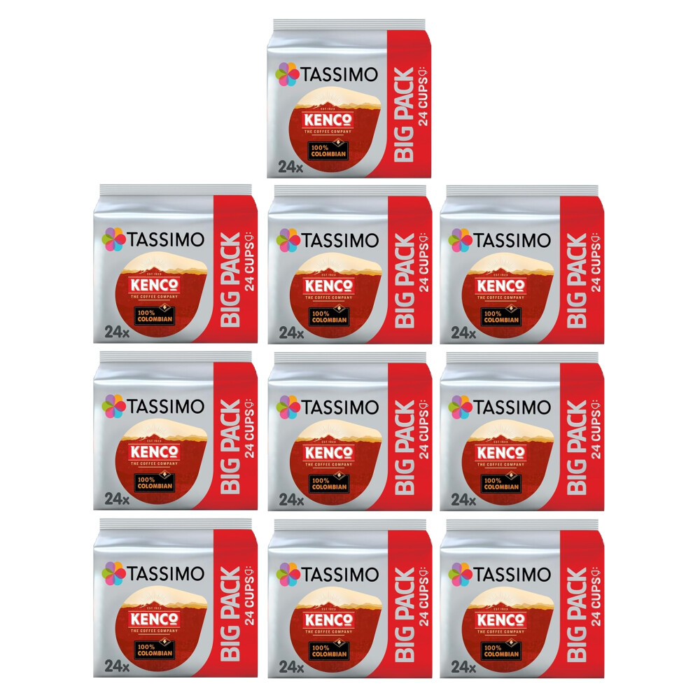 Tassimo Kenco Colombian Coffee Pods X24 (Pack Of 10, Total 240 Pods)