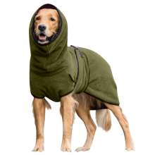 Stor hundhuvtröja, tjock sherpahuvtröja för stora raser som golden retriever, ultravarm och bekväm för skydd i kallt väder. Grön S