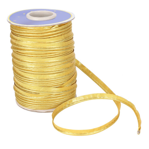 70 yd Crafts Πλεξούδα, Κορδόνι, Ταινία, Πλάτος 1cm για Ράψιμο, Ραφή, Δέσιμο, Ραφή, Χρυσό 2