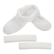 2 paar winterfleece voetbedvoeringen voor klompen, uitneembare en wasbare pluche schoeninserts, comfortabele vervangende inlegzolen voor warmte en