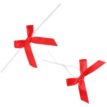 100-pack röda satinbandsrosetter för godis- och presentpåsar, godispåsar och paketdekorationer, bandrosett, rosett för presenter