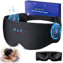 3D Sleep Mask with Bluetooth Headphones – 100% Blackout, Eyelash Free, Ultra-Thin HD