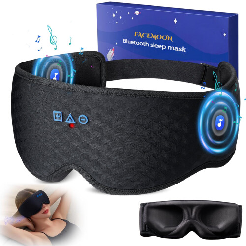 Μάσκα ύπνου 3D με ακουστικά Bluetooth – 100% συσκότιση, χωρίς βλεφαρίδες, εξαιρετικά