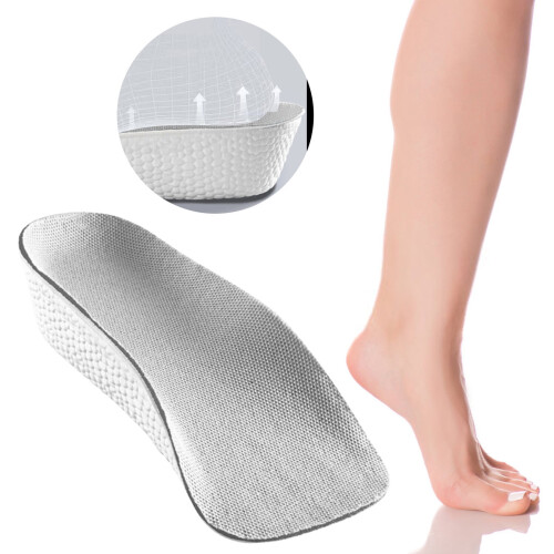 Palmilhas ortopédicas com aumento de altura de 7,6 cm (3 polegadas), suporte para o arco do pé e absorção de impacto para melhorar a postura e 1