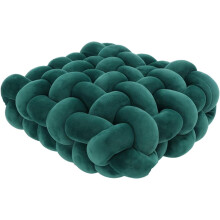 Coussin noué carré de 33 x 30 cm, idéal pour la méditation au sol en flanelle, garni de coton PP. Convient pour s'asseoir, pratiquer le yoga, se