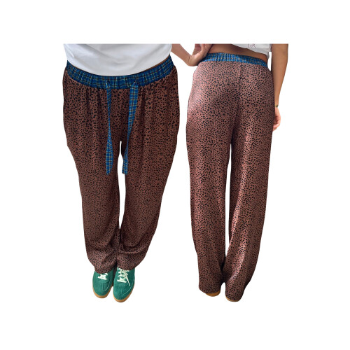(XL, Brown) Γυναικείο παντελόνι με φαρδύ, άνοιξη-καλοκαίρι 1
