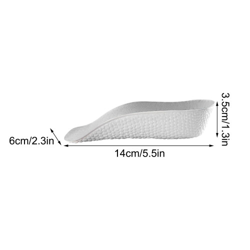 Palmilhas ortopédicas com aumento de altura de 7,6 cm (3 polegadas), suporte para o arco do pé e absorção de impacto para melhorar a postura e 2