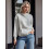 (L, Light Grey) Γυναικεία φθινοπωρινή μπλούζα με κουκούλα και τσέπη, με κέντημα καρύδας 14