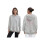 (L, Light Grey) Γυναικεία φθινοπωρινή μπλούζα με κουκούλα και τσέπη, με κέντημα καρύδας 10