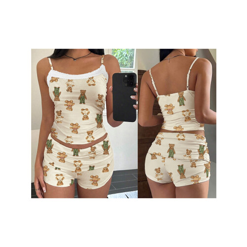 (M, Dark Brown) Conjunto de 2 para verano. 1
