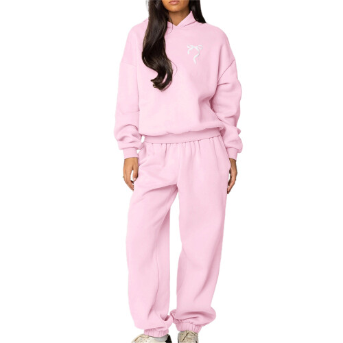 (XL, Pink) Γυναικεία ρούχα 2 παντελόνι μονόχρωμο