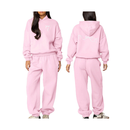 (XL, Pink) Γυναικεία ρούχα 2 παντελόνι μονόχρωμο 1