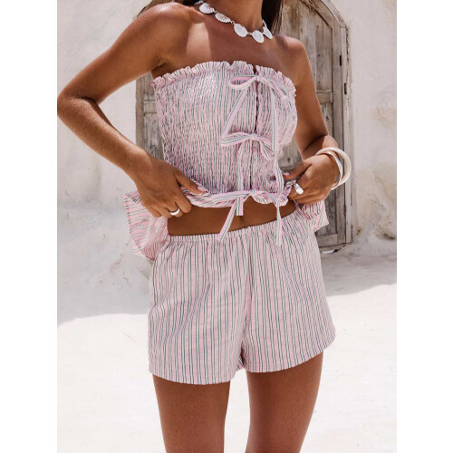 (S, Pink) Σετ 2 τεμαχίων δέσιμο μπροστά 2