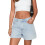 (XL, Light Blue) Short en jean le streetwear. 1
