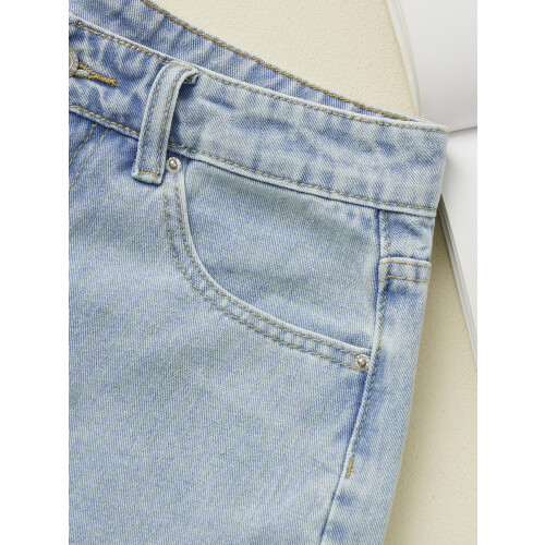 (XL, Light Blue) Short en jean le streetwear. 1