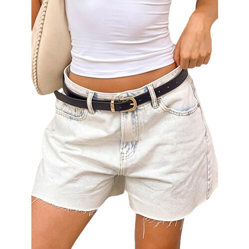 (M, White) Short en jean le streetwear.