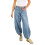 (S, Light Blue) Γυναικείο Παντελόνι Τζιν Μονόχρωμο Streetwear 1