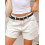 (M, White) Short en jean le streetwear. 7