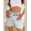 (XL, Light Blue) Short en jean le streetwear. 3