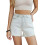 (M, White) Short en jean le streetwear. 10