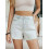 (M, White) Short en jean le streetwear. 13